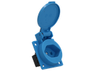 Built-in socket type 23 IP20 blue with lid