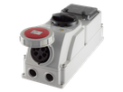 Safety wall socket with master switch CEE
