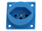 Prise à encastrer type 13 IP20 bleue sans couvercle
