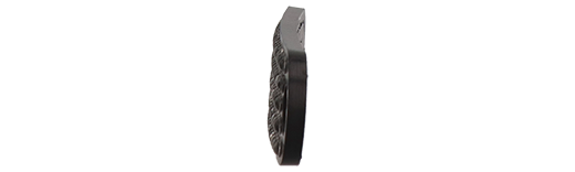 Rückstrahler Kunststoff schwarz, 101 Glasperlen weiss, 125x24mm,