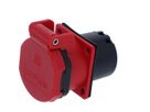 Einbausteckdose Typ 15 IP55 rot