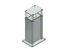 Energiesäule ES-LED 160, Aluminium eloxiert,