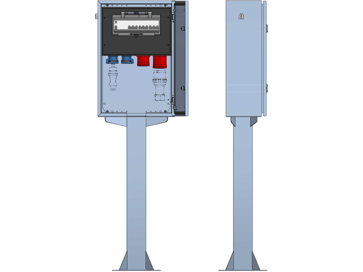 Surface mounted distribution cabinet V2A stand, - GIFAS-ELECTRIC