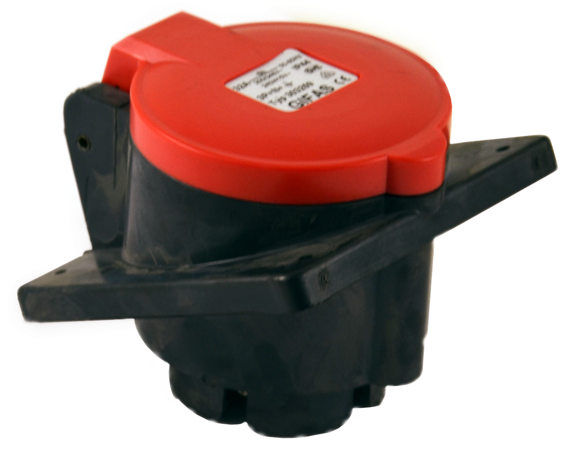Solid rubber built-in socket CEE