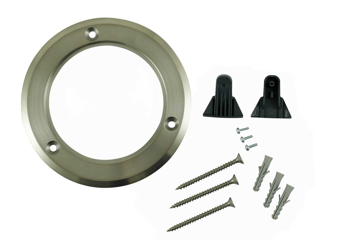 Set Bodenabdeckring Aufsatz V4A, Ø140x9mm,