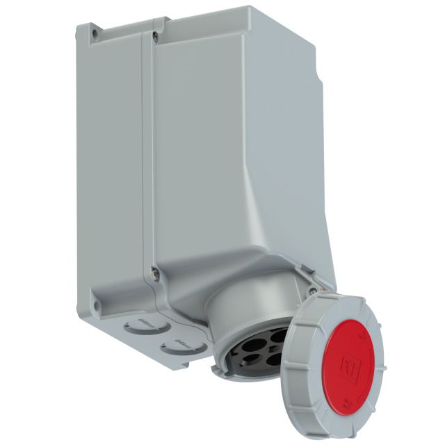 Plastic wall socket CEE 125A/400V, 3P+N+PE/6h, IP67