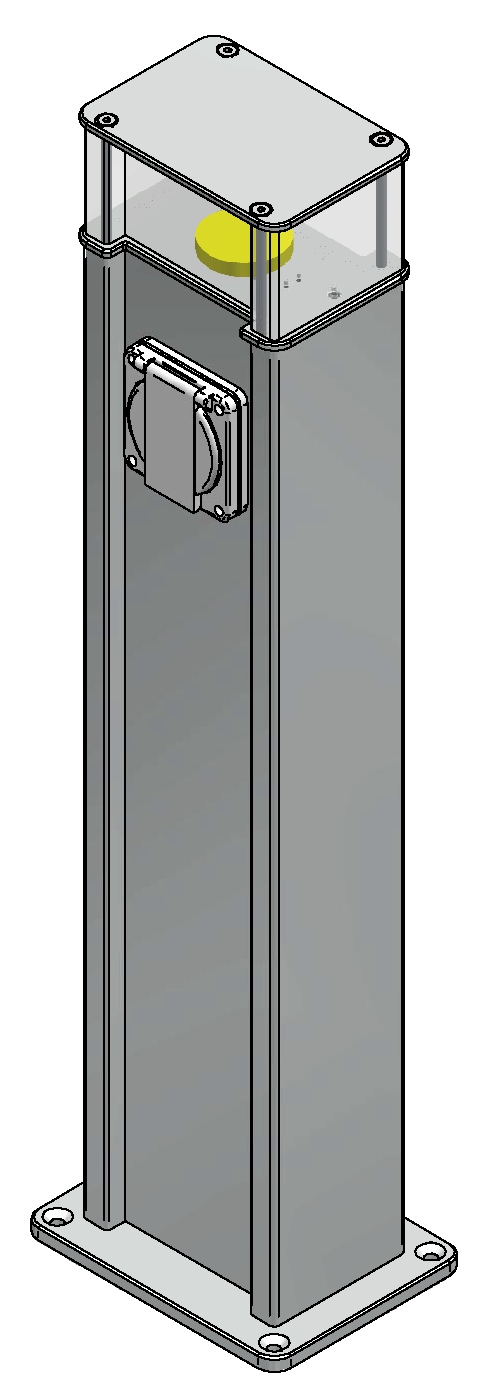 Energiesäule ES-LED 160, Aluminium eloxiert,