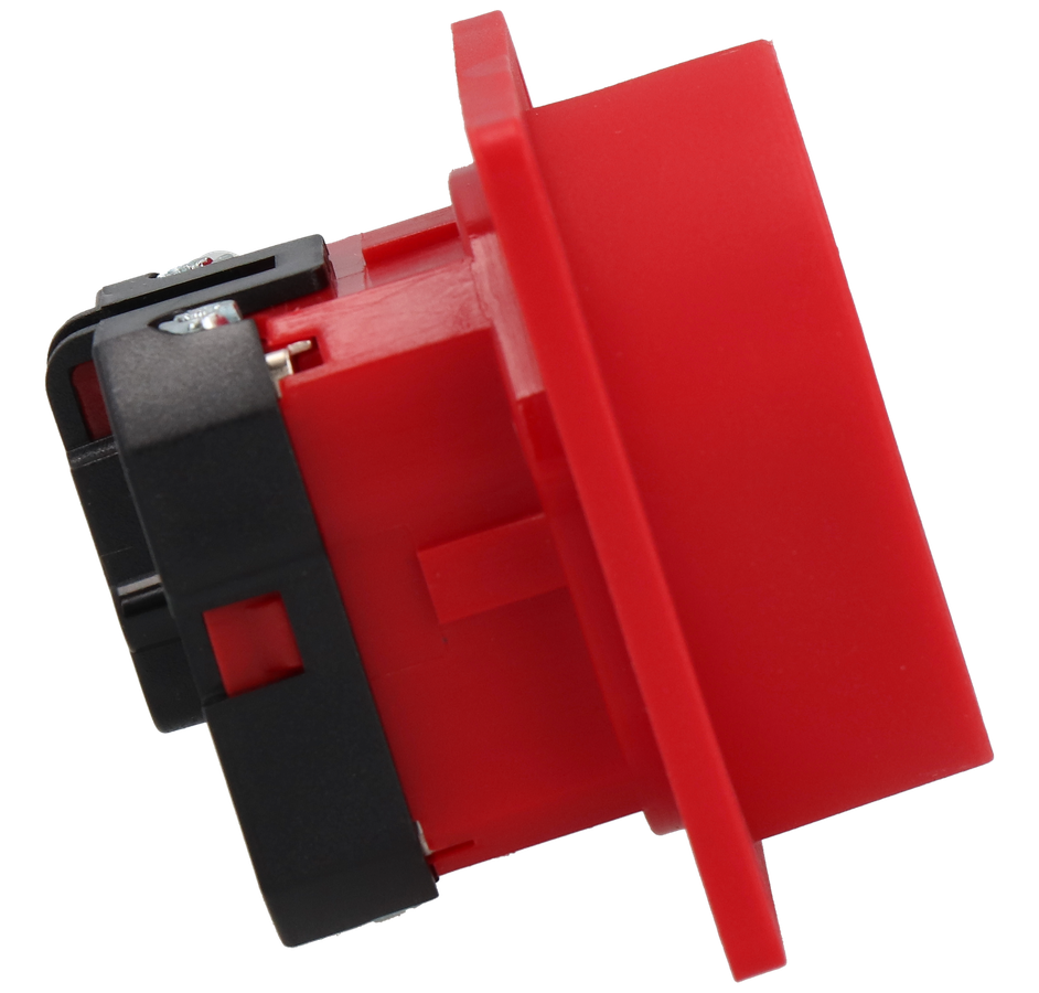 Presa da incasso tipo 25 IP20 rosso senza coperchio