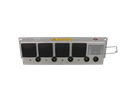 Spitalbox Aluminium, 4xT13(IP20 mit Klappdeckel), 5xPOAG,