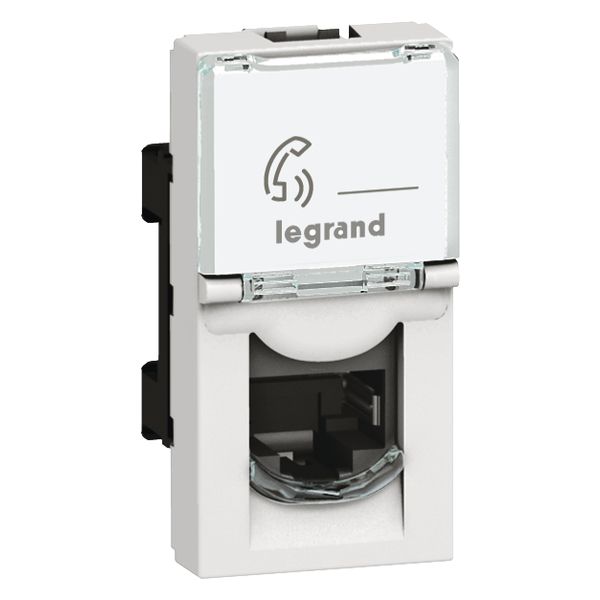 Built-in socket 1x RJ45, cat. 6/protected,