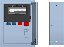 Recessed mounted distributor cabinet, box V2A,