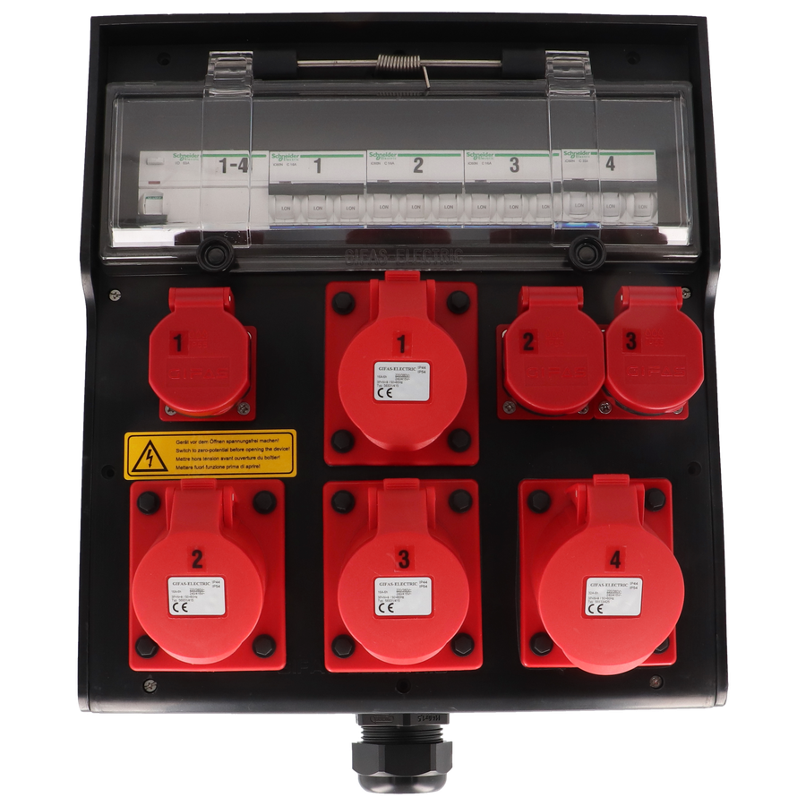 Quadro elettrico in gomma dura tipo 7700, nero