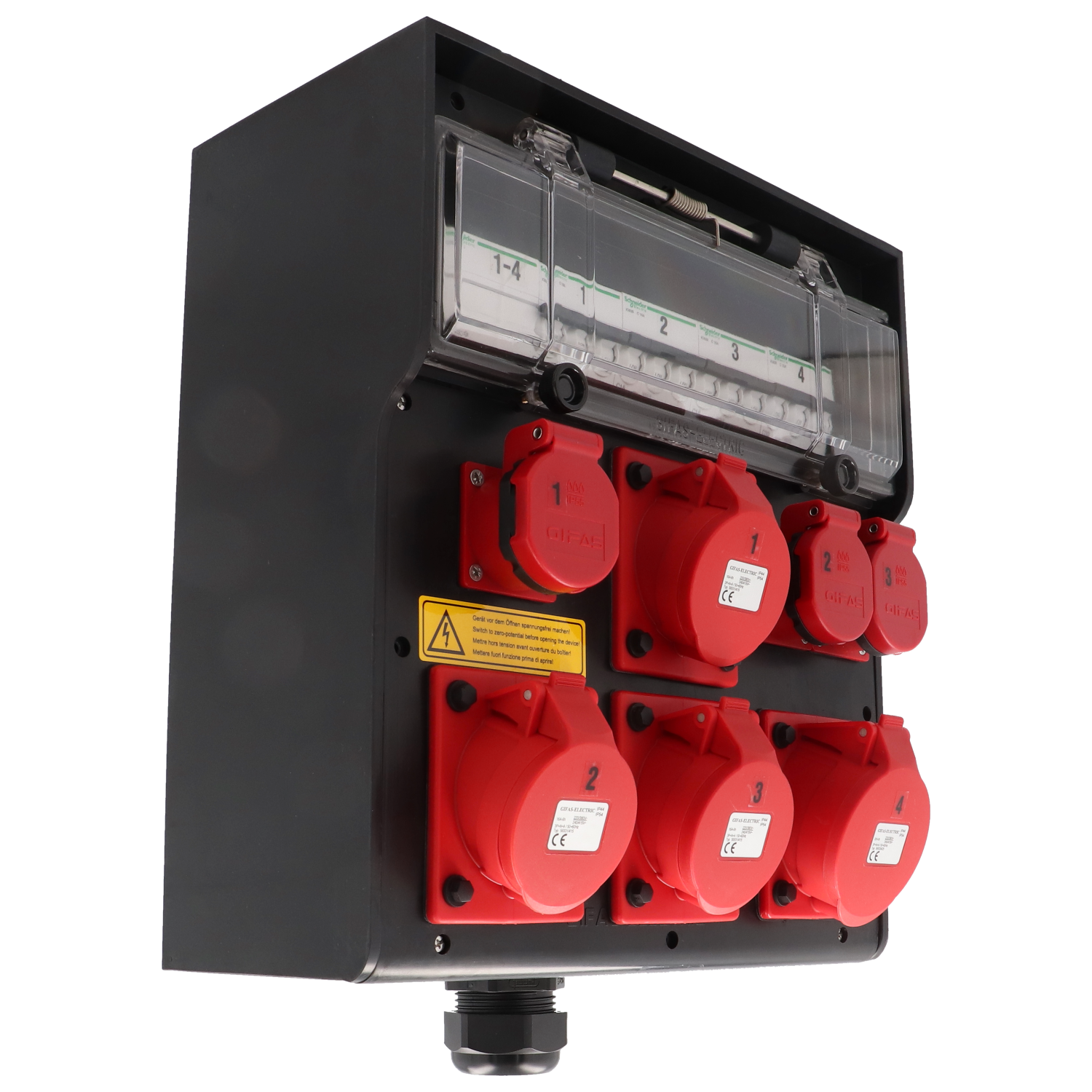 Quadro elettrico in gomma dura tipo 7700, nero