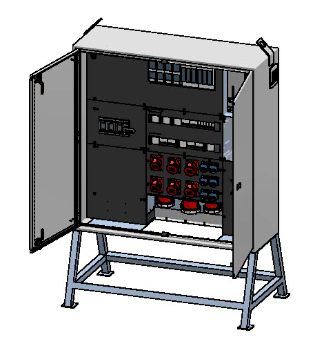 Main distributor box 250A, sheet steel