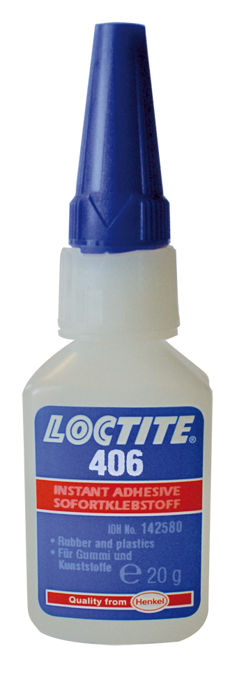 Colla rapida liquida "LOCTITE" tipo 406per gomma e materiale sintetico