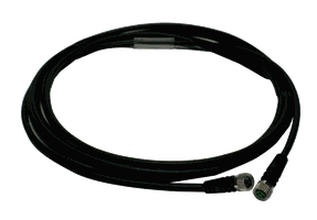 Extension cable 5m, black, with plug,