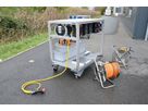 Mobile fire department distribution trolley with connected cable reels - safe power supply for emergency and rescue operations