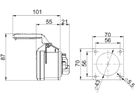 Einbausteckdose Kunststoff CEE IP44/IP54