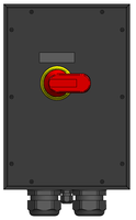 Main switch box with emergency shut-off function