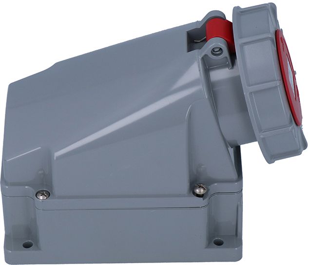 Plastic wall socket CEE 63A/400V, 3P+N+PE/6h, IP67