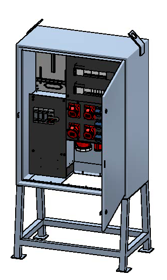 Baustromverteiler 100A, Edelstahl V2A