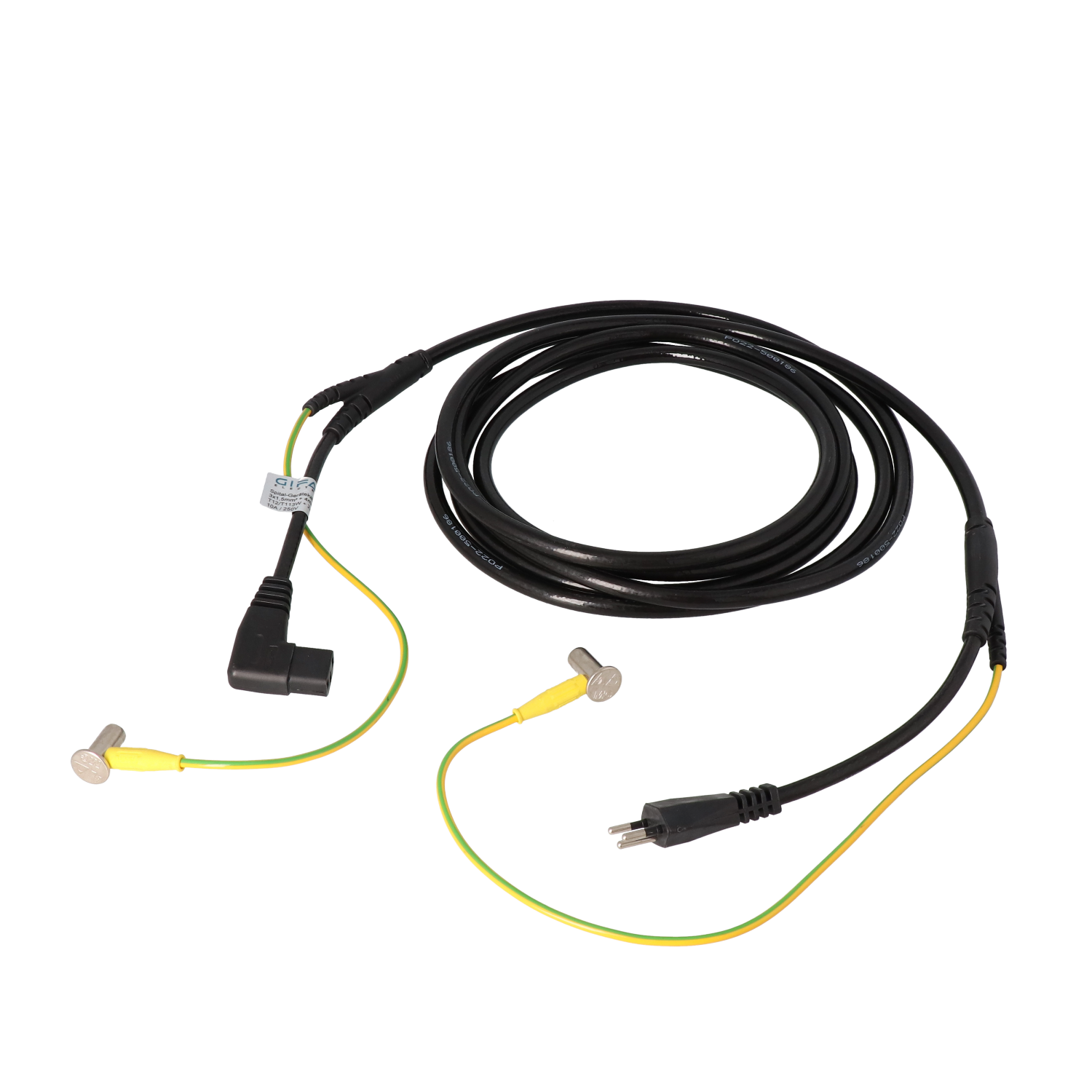 GIFAS hospital equipment cord set, black,