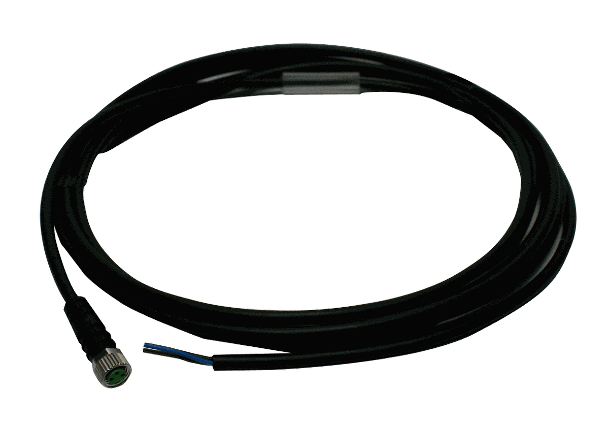 Connection cable 20m black, with straight connector 3P