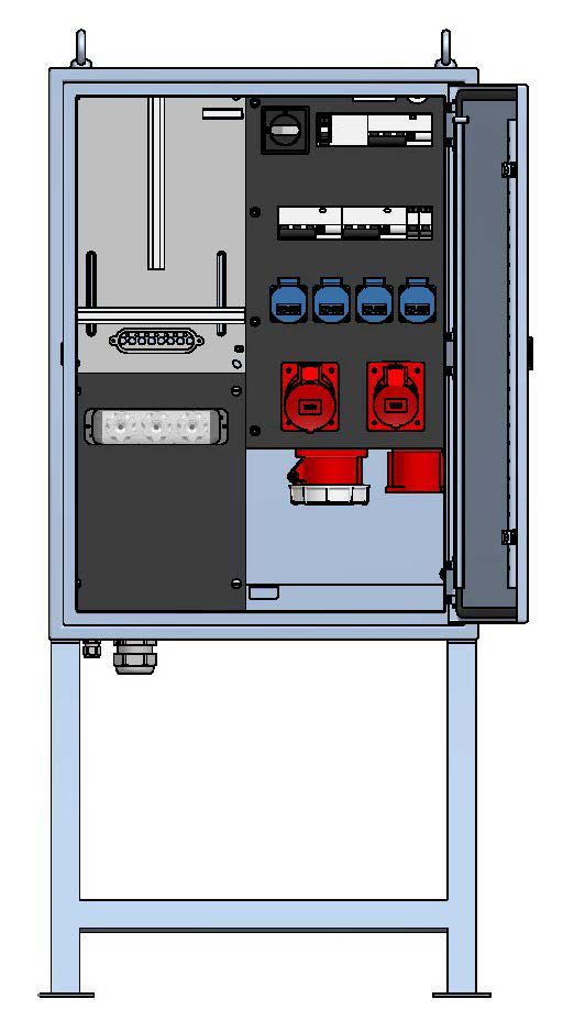 Baustromverteiler 63A, Edelstahl V2A