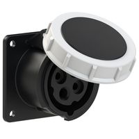 Plastic built-in socket CEE 16A/500V, 3P+PE/7h, IP67,