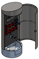 Pilier d'énergie type RONDO L V2A laqué RAL 9007