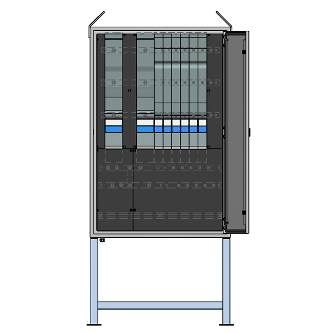 Quadro di distribuzione in lamiera d'acciaio da 400A su supporto