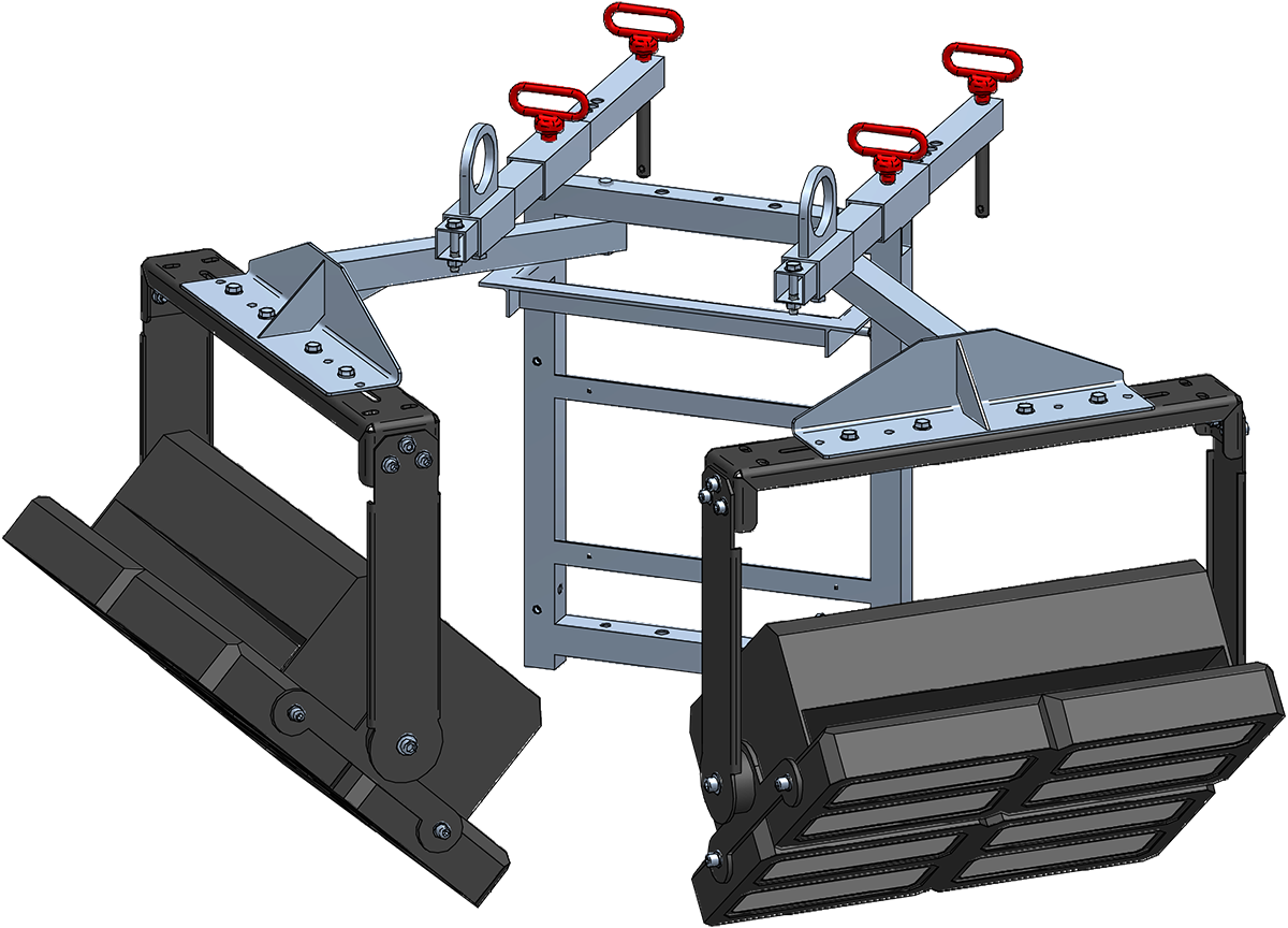 Support modulaire pour grue 2 lumières