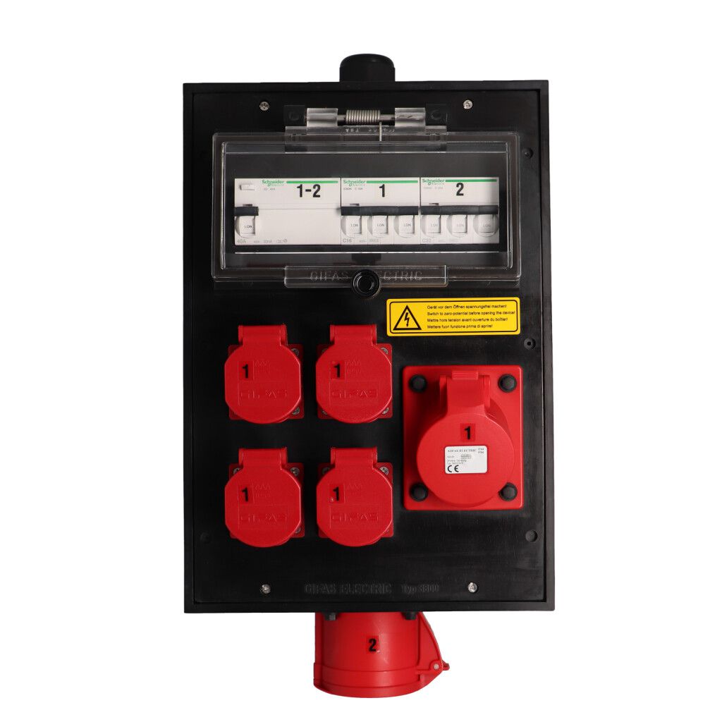 Quadro elettrico in gomma dura tipo 3800, nero