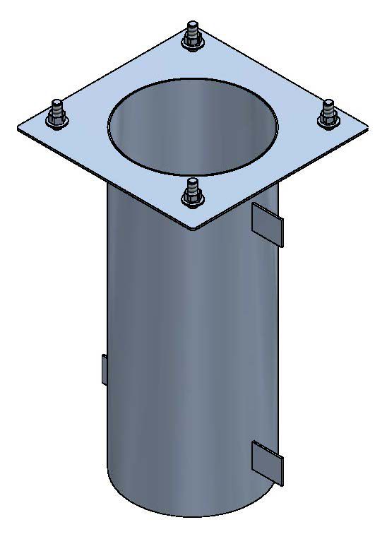 Floor flange stainless steel for QUADRO M