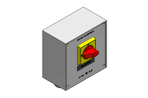 Main switch box with emergency shut-off function