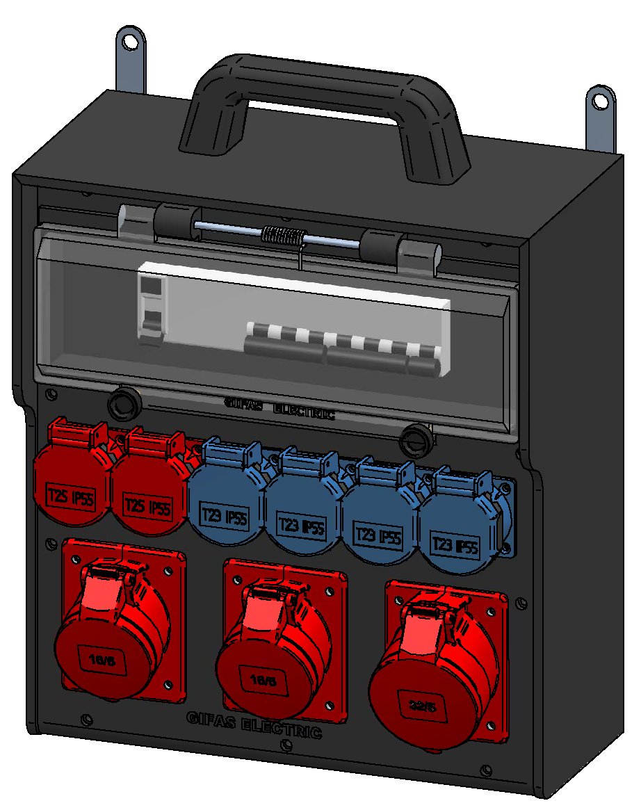 Quadro elettrico portatile in gomma dura tipo 7700