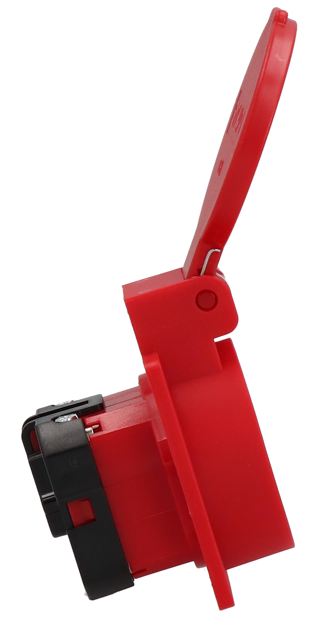 Built-in socket type 25 IP20 red with lid