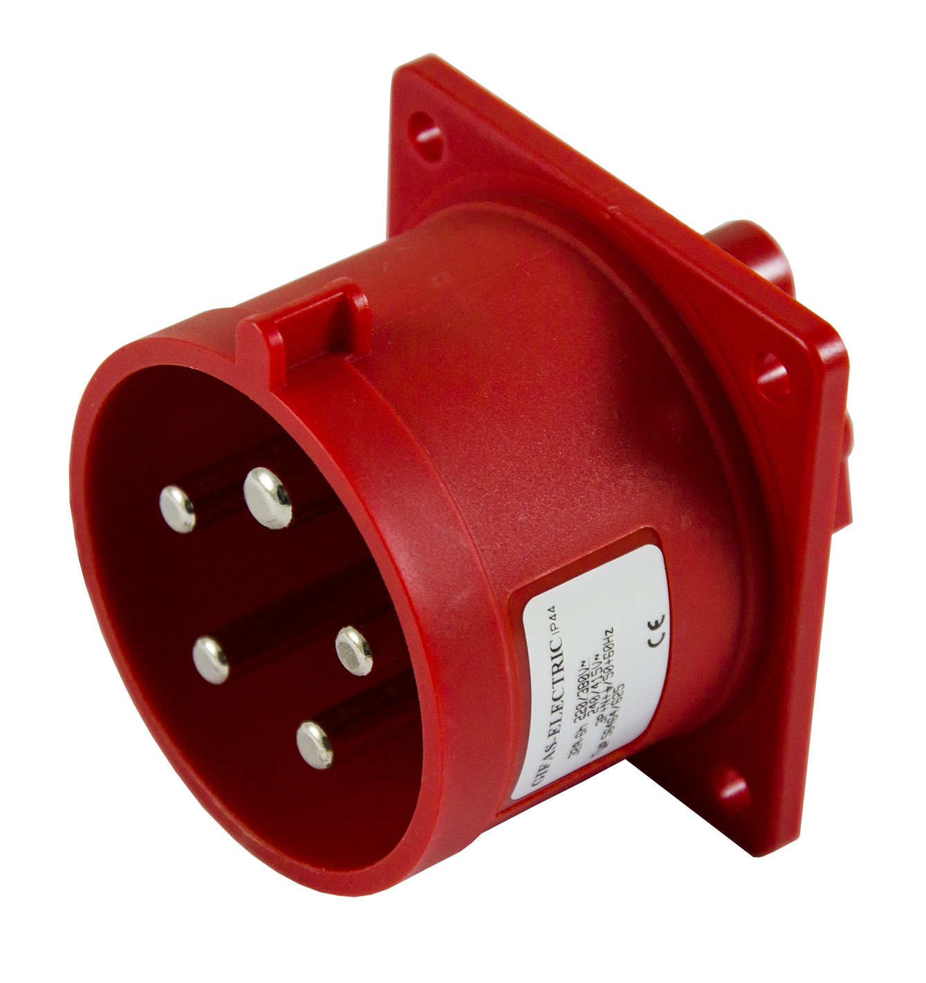 Plastic built-in plug CEE 32A/400V, 3P+N+PE/6h, IP44