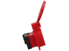 Built-in socket type 25 IP20 red with lid