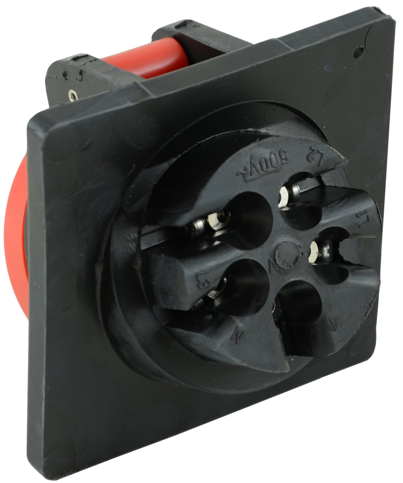 Solid rubber built-in socket CEE