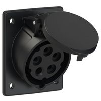 Plastic built-in socket CEE slanted