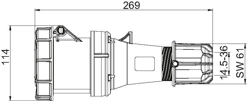 Presa in plastica <span>CEE IP67</span>