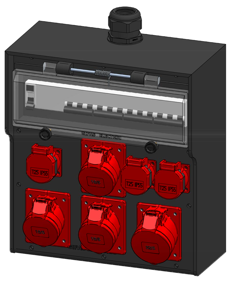 Hartgummiverteiler Typ 7700, schwarz
