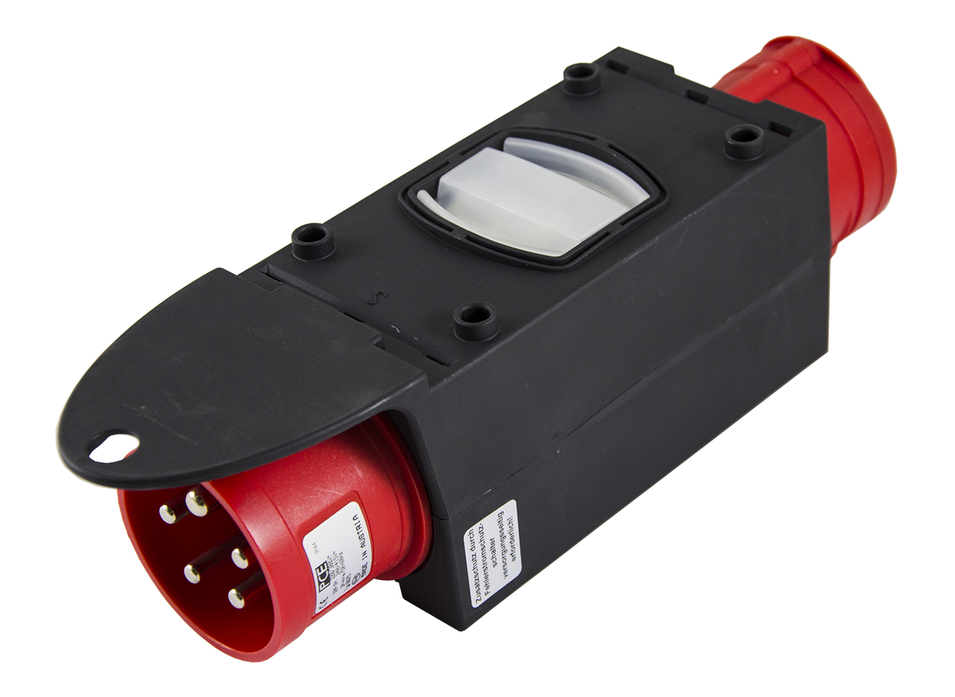 Plug adapter input CEE 16A/400V - output CEE 32A/400,