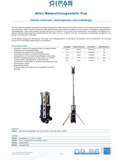 09 86 Akku Beleuchtungsstativ Fuji