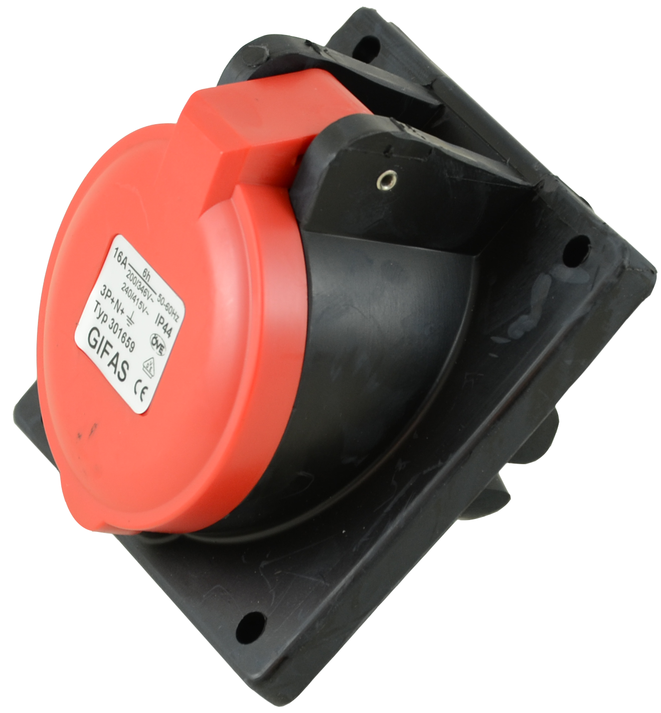 Solid rubber built-in socket CEE