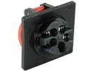 Solid rubber built-in socket CEE