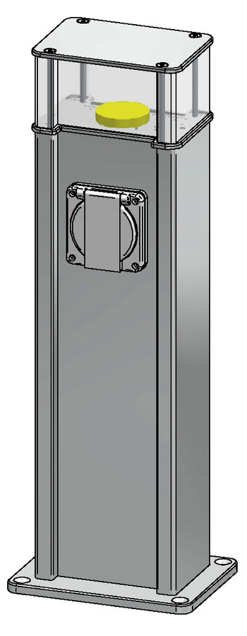 Energiesäule ES-LED 160, Aluminium eloxiert