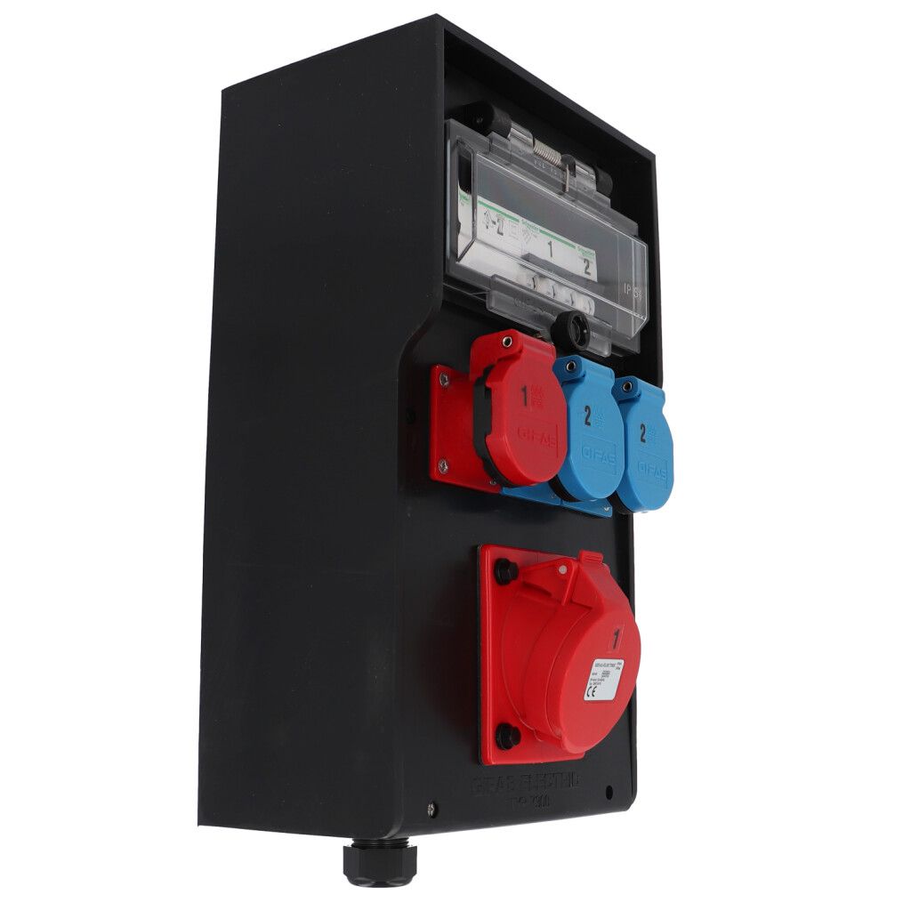Hard rubber distributor box, type 7300, black