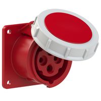 Plastic built-in socket CEE 16A/400V, 3P+PE/6h, IP67,
